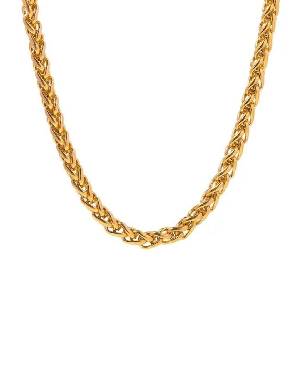 Gold Braided Rope Chain Necklace